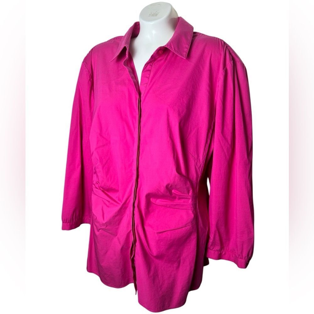 Lafayette 148 Ruched Button Down - Picture 2 of 11